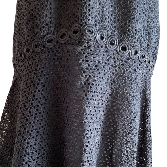 Bardot Ariana Dress Fit and Flare Eyelet High Low - Picture 5 of 15